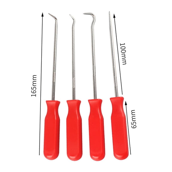 4pcs Car Pick And Hook Set O Ring Oil Seal Gasket Puller Remover Craft Hand Tool For Car Auto Vehicle Auto Disassembly Parts