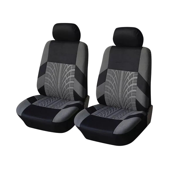 4pcs Car Seat Covers Full Set Front Split Rear Bench For Car Universal Cloth SUV Sedan Van Automotive Interior Covers Gray