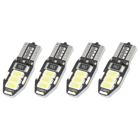 4pcs Car T10 LED Light White 5630 Canbus Error Free Car LED License Plate Light Bulb Lamp Plastic Vehicle