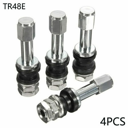 4pcs Car Tire Valve TR48E Bolt-in Car Tubeless Wheel Tire Valve Stem Dust Cap