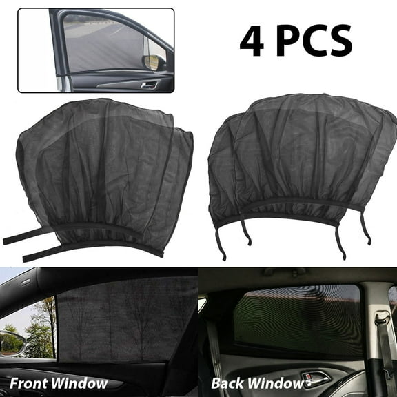 4pcs Car Window Sun Shades, Vehicle Window Sunshine Shade, Universal Car Window Screens, Mesh Sun Visor Cover Fit for Cars, MPVs, SUVs Protect from UV Rays, Sun Glare