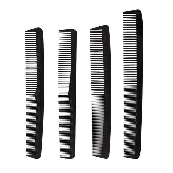 4pcs Carbon Fiber Comb Set Professional Haircut Comb Scalp Massage Hairbrush Salon Hairdresser Hairdressing Hair Styling Tools