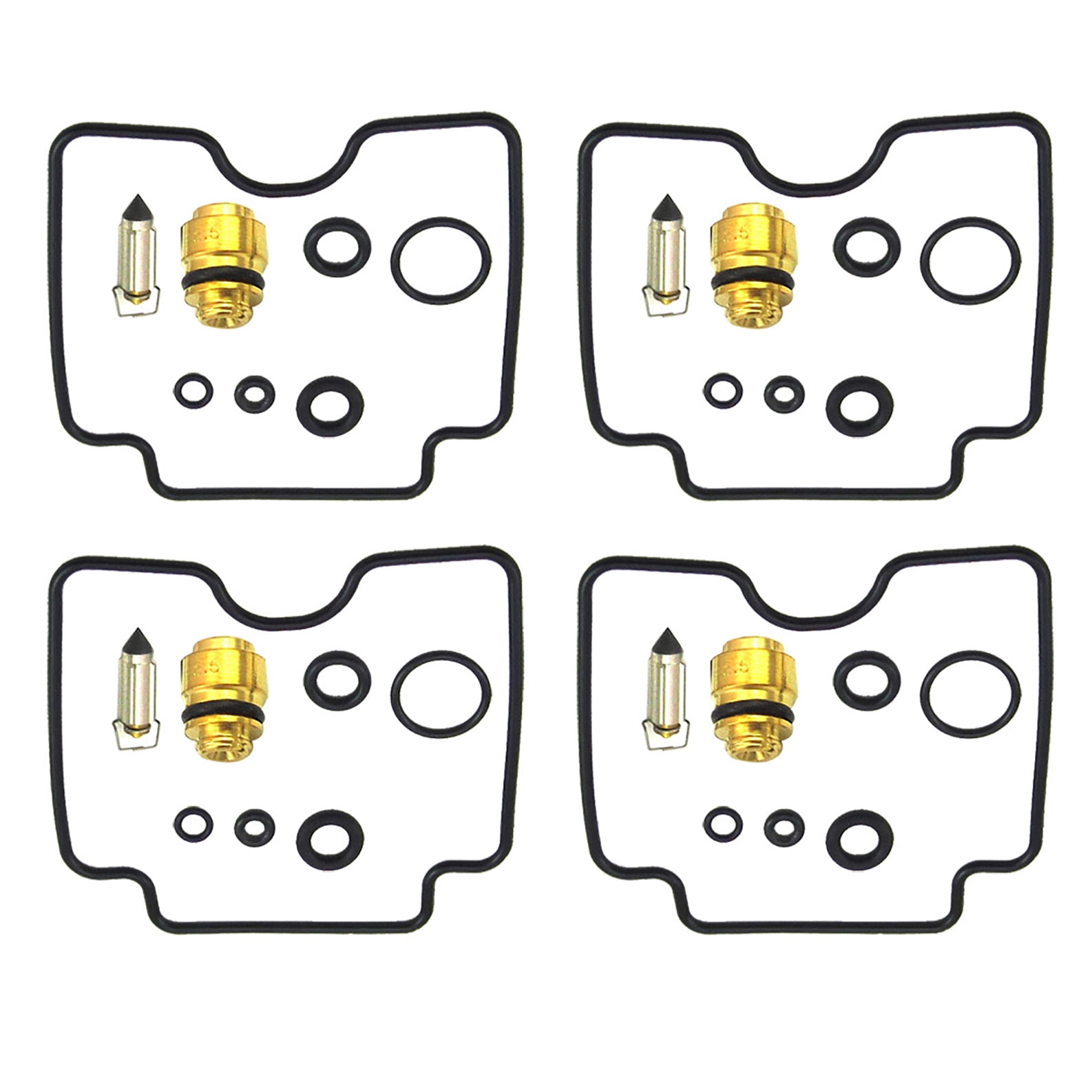 4pcs Carburetor Carb Repair Rebuild Kit Replace for Suzuki Bandit 1200 GSF1200 2001-2005, Katana 750 GSX750F 1998-2006 132580-4F00 13370-08F50 13370-08F00