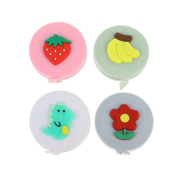 UPGRATOR Portable Small Tape Measure Soft Rubber 4Pcs 1.97x1.97x0.47in
