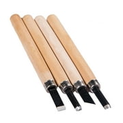 4pcs Carving Chisels Beech Handle Multi-use Alloy Steel Wood Engraving Cutter Tools for Art Craft