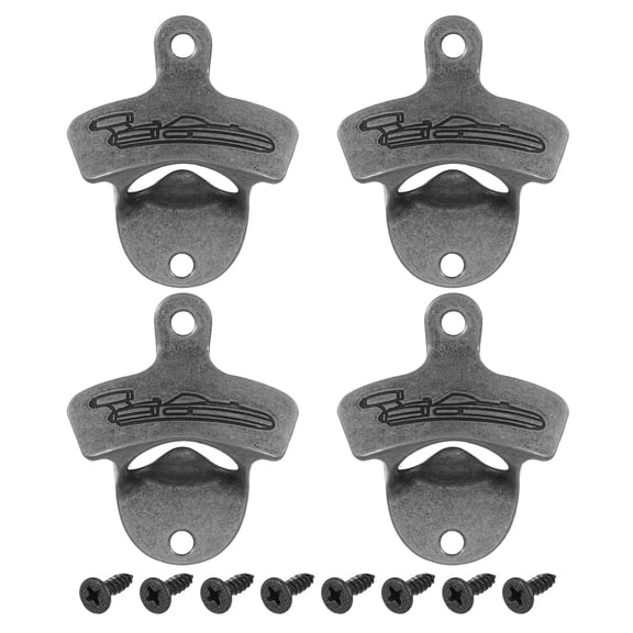 4pcs Cast Iron Beer Bottle Opener Wall Hanging Opener Kitchen Bar Tools for Easy Opening