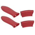 thumbnail image 1 of 4pcs Cast Iron Skillet Handle Cover, Silicone Hot Handle Holder, Nonslip Heat Resistant for Frying Pan Red, 1 of 6