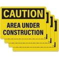 thumbnail image 1 of 4pcs Caution Area Under Construction Sign 10x7 Inch | Plastic Sign for Construction Site, Hazard Area, No Trespassing, Waterproof Plastic, 1 of 7