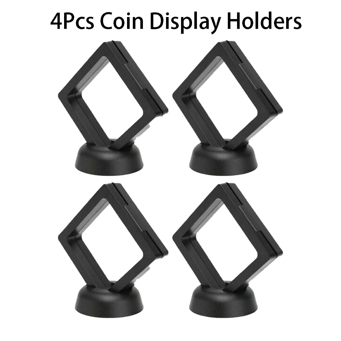 4pcs Challenge Coin Display Frame, 3D Floating Display Case Stand