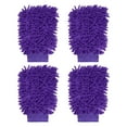 thumbnail image 1 of 4pcs Premium Chenille Microfiber Car Wash Mitts 9.8" x 7.9" Scratch Free Wash Gloves Absorbent Double Sided Plush Cleaning Drying Mitts for Car Washing Home Purple, 1 of 7