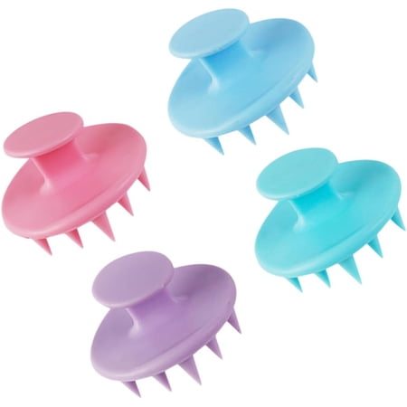 4pcs Chic Practical Helpful Shampoo Brushes Massage Hair Brushes Hair Cleansing Brushes for Men Women Salon Shop Adults