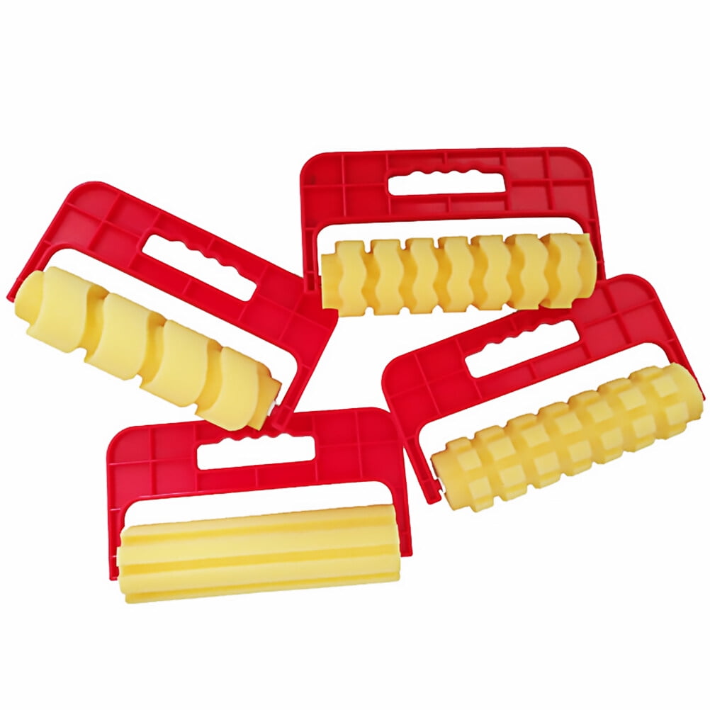 4pcs Children Sponge Paint Rollers Creative DIY Art Brush Graffiti Painting Tool