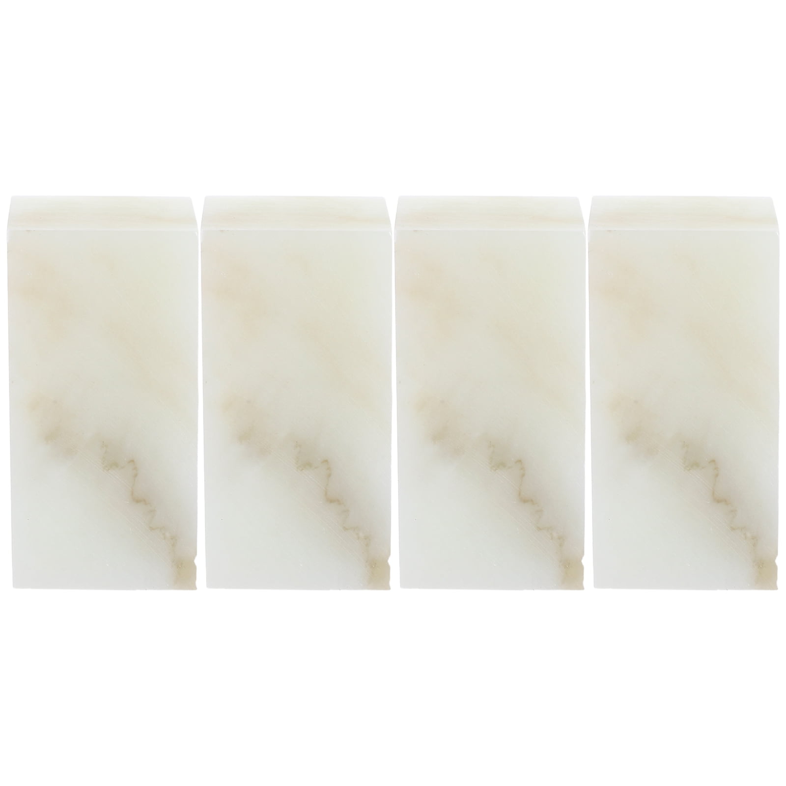 DEEPCRAFF 4Pcs Blank Stone Seal Stamps in Assorted Colors for Chinese Calligraphy and DIY Crafting