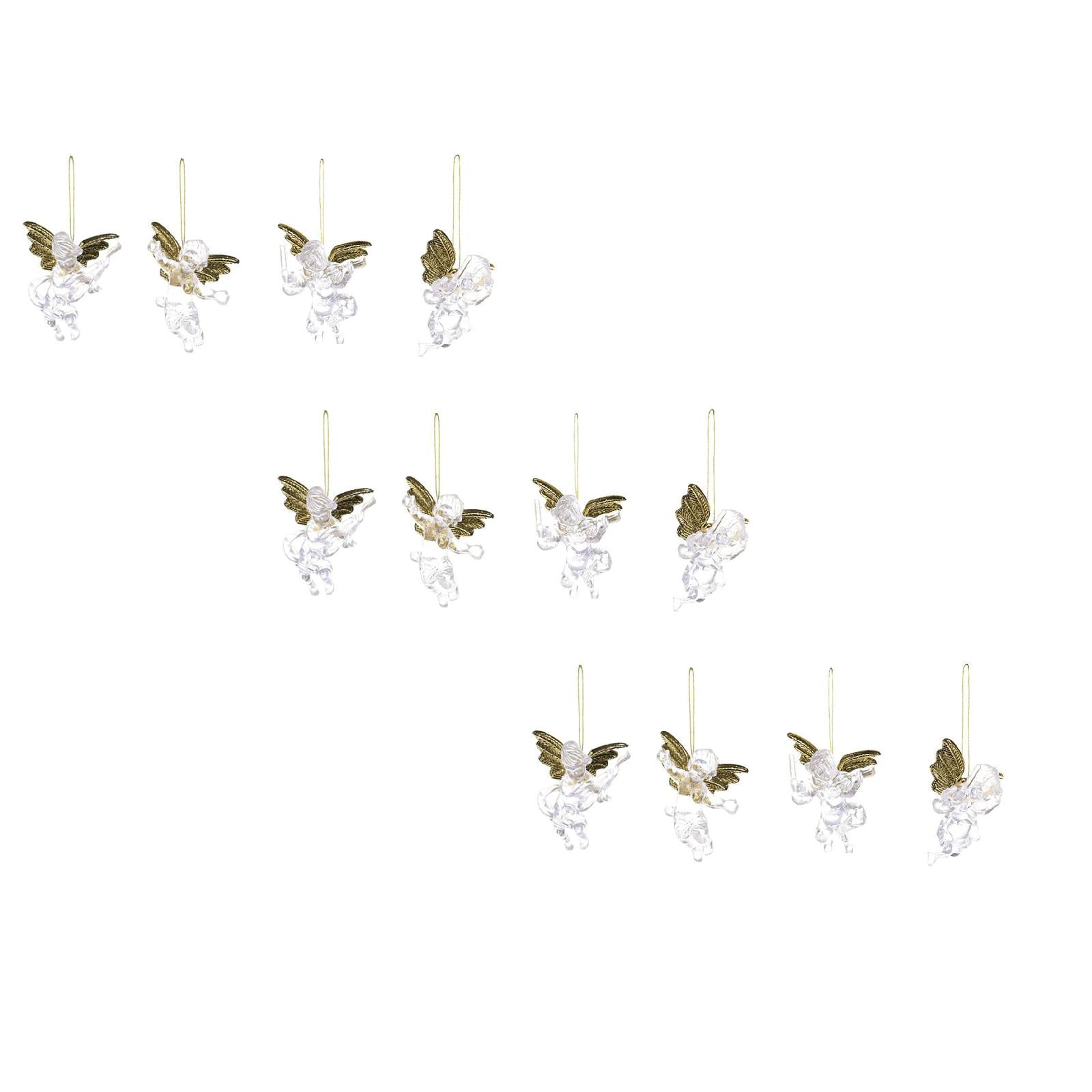 4pcs Christmas Angel Ornaments Angel With Gold Christmas Tree Hanging