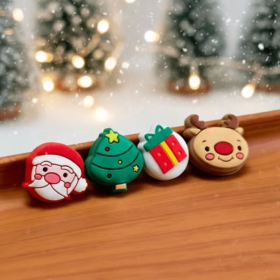 4pcs Christmas Thumb Grip Caps for Nintendo Switch/OLED/Switch Lite，Soft Silicone Joystick Covers for NS
