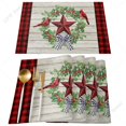 4pcs Christmas Winter Robin Table Mat Holiday Kitchen Dining Table