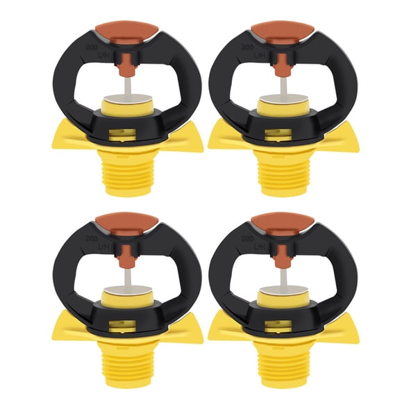 4pcs Circular 4-point Rotating Plastic Nozzle Horticultural Lawn Irrigation