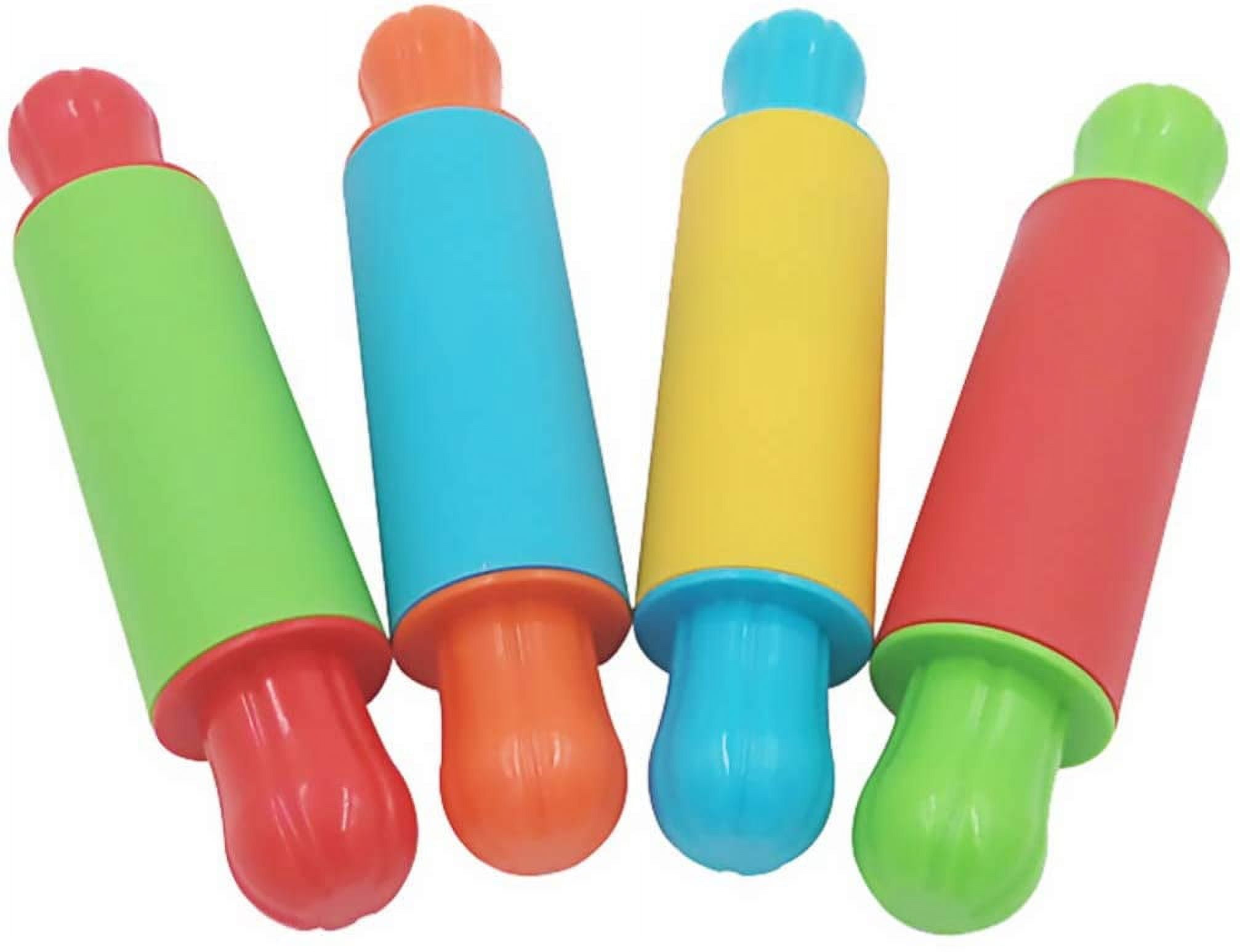 4pcs Clay Rolling Pin Soft Clay Plasticine Dough Modelling Roller Sticks  Children Clay and Dough Playing Tools Kids Playdough Kit