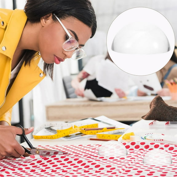 4pcs Clear Crystal Dome Paperweights, 4pcs Heavy Glass Hemisphere Weights For Sewing, Quilting, And Calligraphy Fabric Cutting 40mm