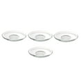 thumbnail image 1 of 4pcs Clear Glass Snack Plate, Restaurant Dessert Plate, Tea Table Decoration Tea Bag Holder. 3 Inch, 1 of 6