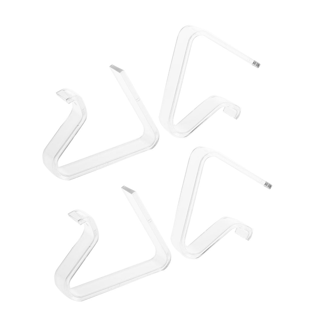 4pcs Clear Plastic Tablecover Clips Picnic Clamp Tablecloth Grip Cover