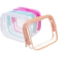 4pcs Clear Pvc Travel Toiletry Bag Clear Makeup Bags Travel Clear