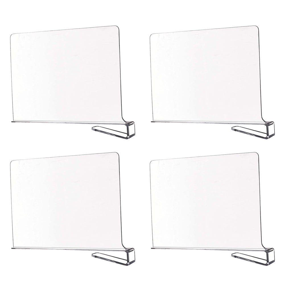 4pcs Clear Shelf Divider Closet Divider Wardrobe Divider Shelf