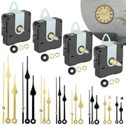 4pcs Clock Movement Mechanism Kit, TSV Battery Operated Clock Motor Kit with 8 Set Hands