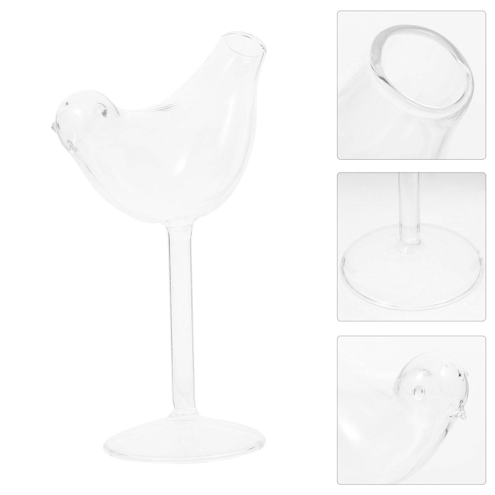 WHAMVOX Creative Bird Shaped Cocktail Glass for Bar Transparent Glass ...