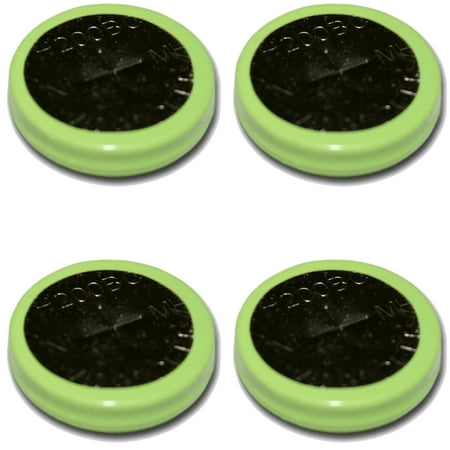 4pcs Coin Cell 200mAh NiMH 1.2V Flat Top Rechargeable Battery