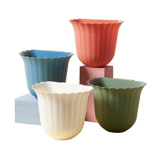 4pcs Collapsible Hang Small Plastic Garbage Trash Can Waste Basket