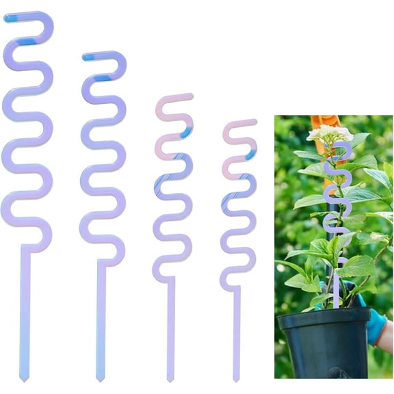 4pcs Colorful Acrylic Wave Trellis Garden Trellis for Decorative Potted Climbing Vines and Flowers for Indoor and Outdoor Use Wave diy