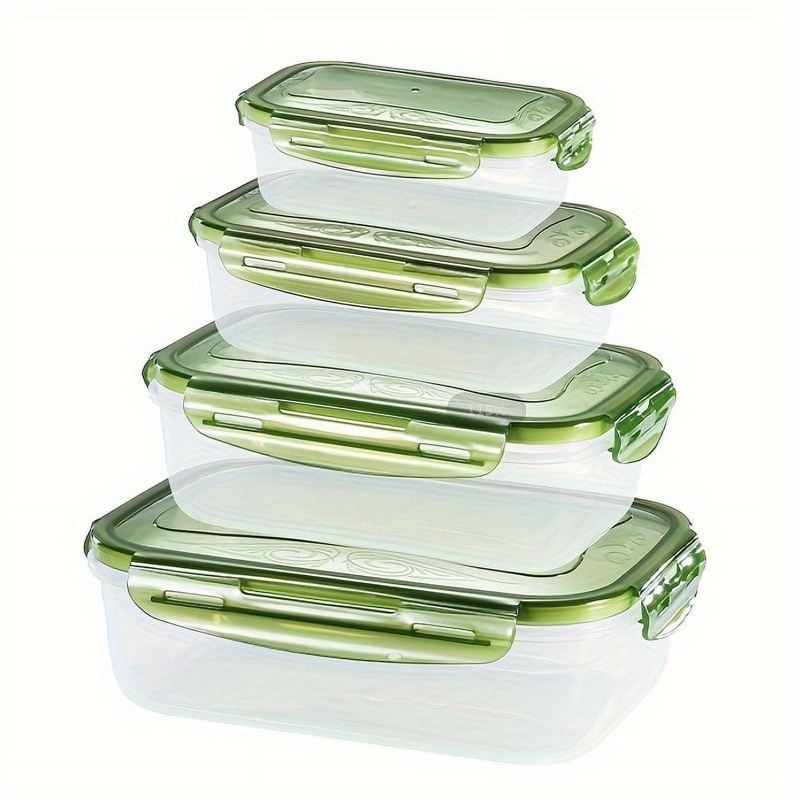 Rectangular Snap Case 4pcs Colorful Rectangular Food Storage Container Set with Secure Snap ...