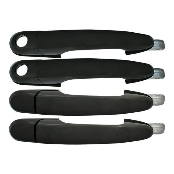 4pcs Complete Left+Right Front+Rear Side Black Exterior Door Handles Replacement Kit Compatible With 05-09 Hyundai Tucson