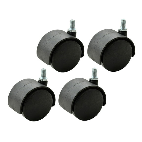 4-Pack Heavy Duty M8 Computer Chair Replacement Wheels Caster Set for Office Furniture Smooth Rolling