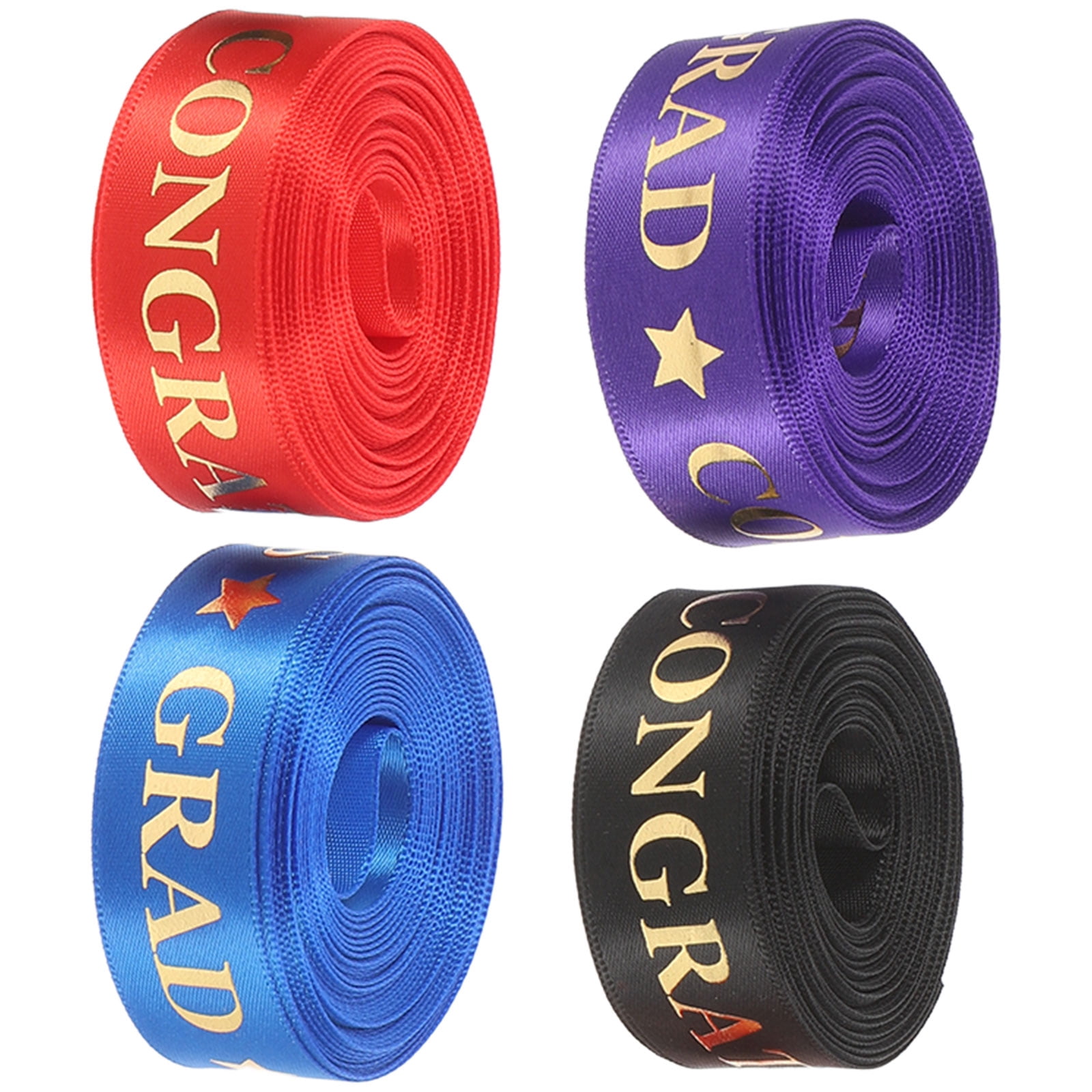 Gradution Ribbons 4pcs Congrats Grad Ribbon Graduation Ribbon for Crafts Polyester ...