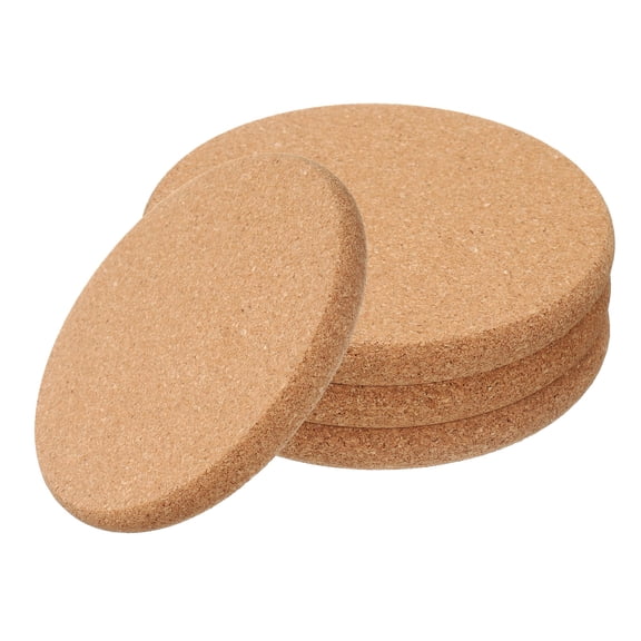 4pcs Cork Coasters for Drink, 4 Inch Round Drink Coaster Absorbent Coffee Coaster Reusable Table Mat