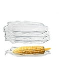 4pcs Corn Dishes Service Tray,Casewin Transparent Corn Dishes Corn Cob