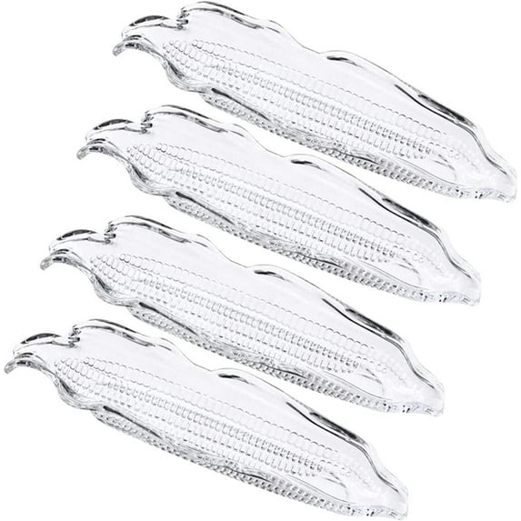 4pcs Corn Tray, Corn On The Cob Plastic Tray,Casewin Family Barbecue Tool BBQ Transparent Corn Dish, Corn Holders Skewers Trays Storage Container Party Dinnerware Sets