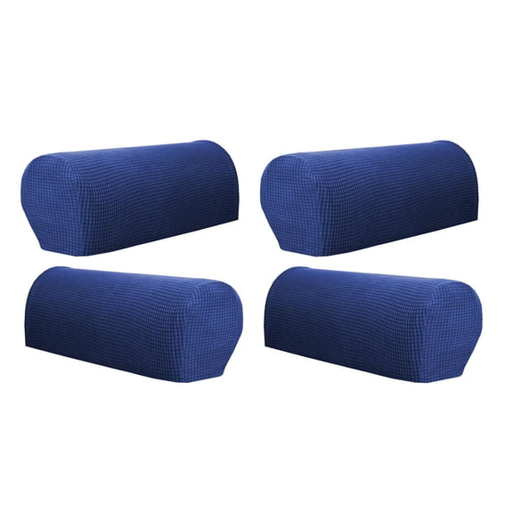 4pcs Couch Sofa Armrest Covers Non-slip Furniture Settee Couch Arm Slipcover Dark Blue