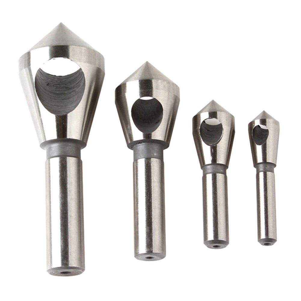 4Pcs Countersink Deburring Drill Bit Hole Cutter Metal Chamfering Tool