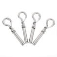 thumbnail image 1 of 4pcs Cover Spring with Anchor Rings Concrete Steel Screw Hook Bolt Manhole Expansion Silver Ring Fastener Hooks Eye Stainless Internal M Wall Screws, 1 of 5