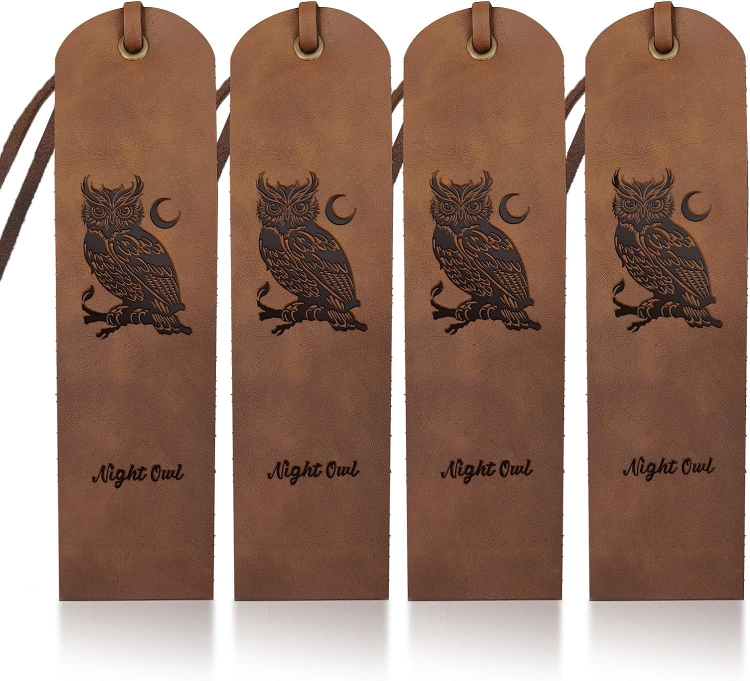 54 Pcs Microfiber Leather Labels - Rectangle 'Handmade' Embossed Tags With Holes For DIY Crafts