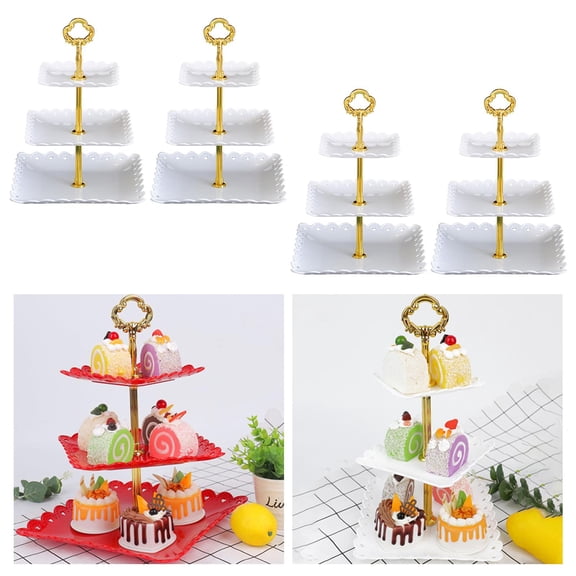 4pcs Cupcake Stand Dessert Rack for Baby Shower Birthday Party
