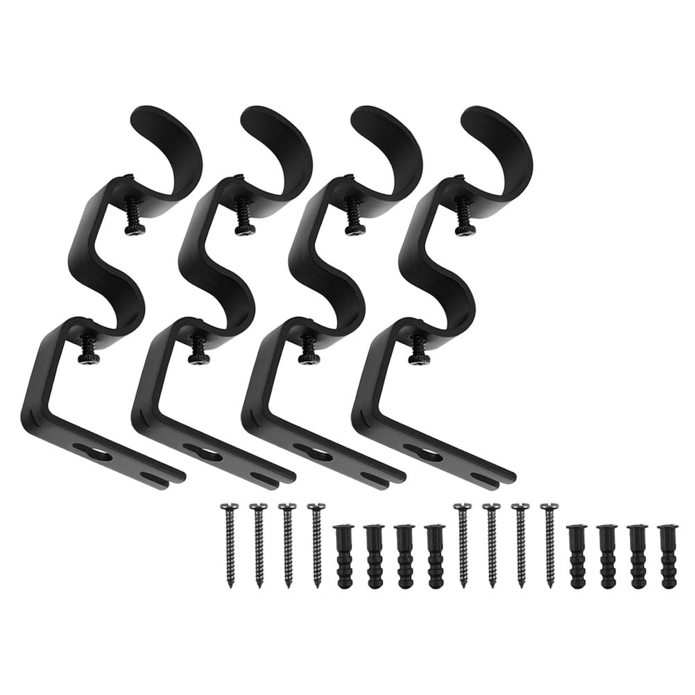 4pcs Curtain Rod Bracket Extenders Heavy Duty Adjustable Rod Holder Curtain Brackets for Home