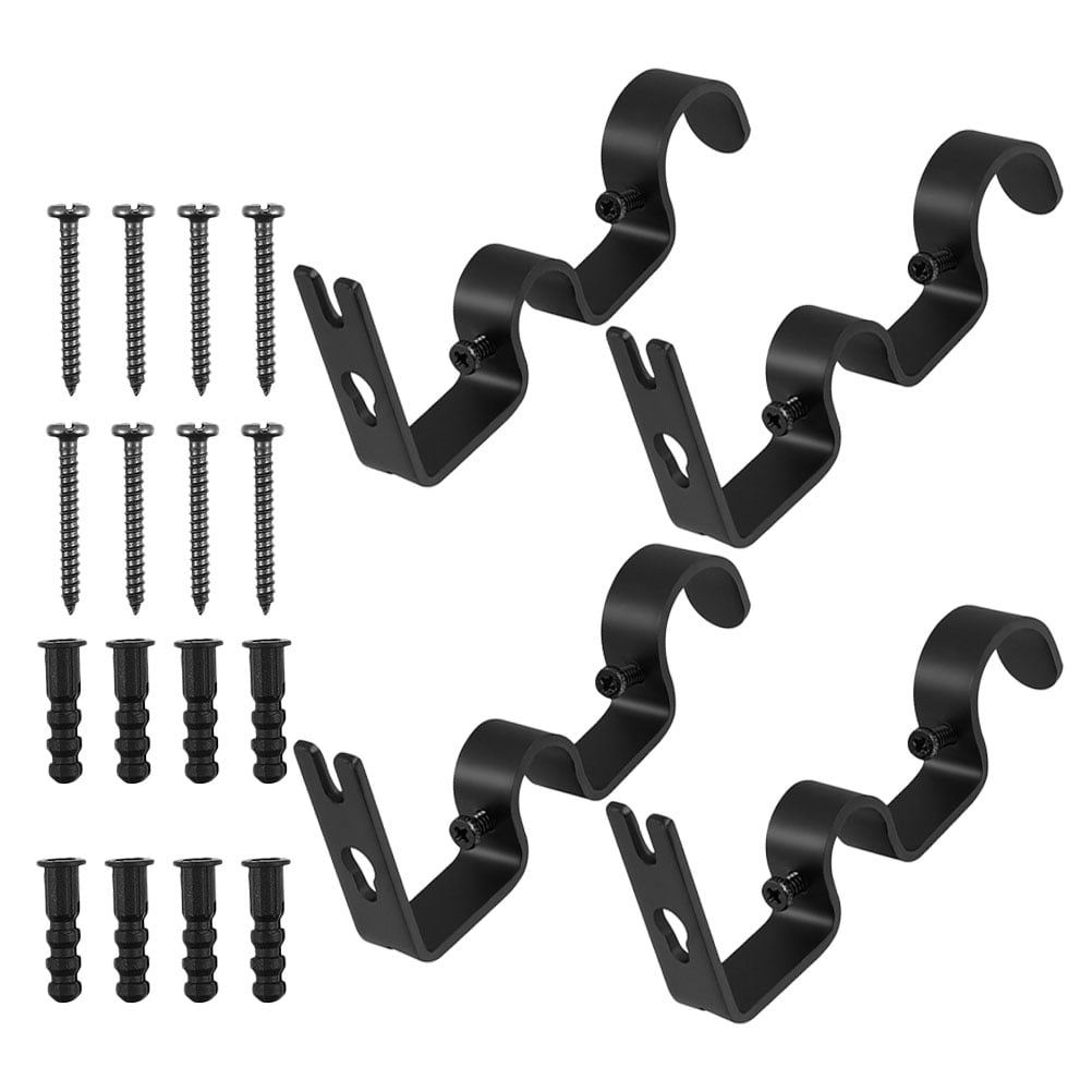 4pcs Curtain Rod Bracket Extenders Heavy Duty Adjustable Rod Holder ...