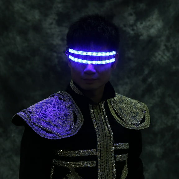 4pcs Customized Stage Glow Glass New Year Party Supplies RGBW LED Light up Plastic Glasses for DJ Show Fashion