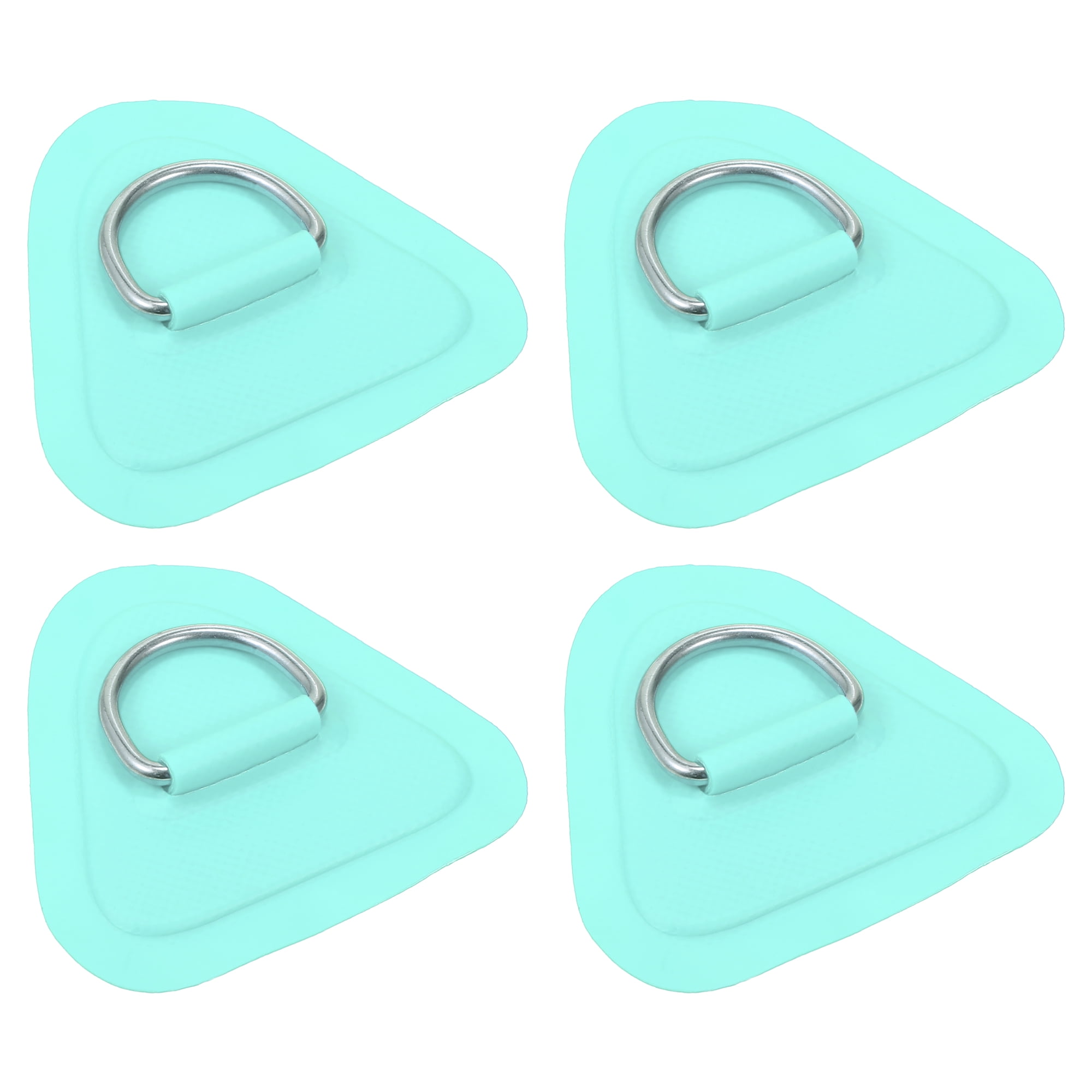 4pcs D Ring Patch PVC Stainless Steel Triangle Shape D Ring Pad