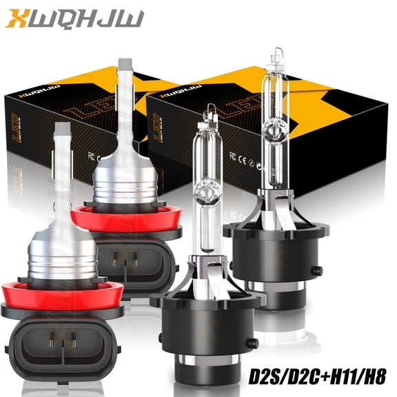 4pcs D2S+H11 HID Headlight High/Low Beam + LED Fog Light Bulbs For INFINITI M37 X Sedan 2011-2013