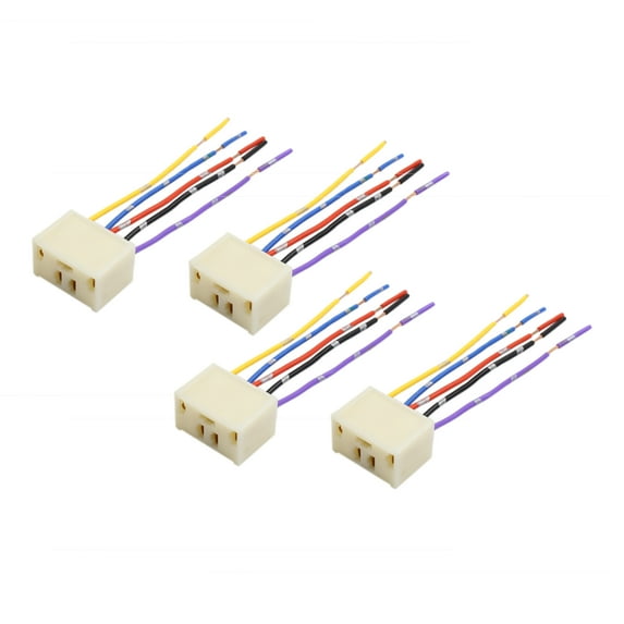 4pcs DC 12V 5 Pin Car Power Window Switch Socket Wiring Harness Adapter